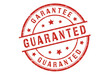 © Vooglo - A red circular stamp with the word guarantee prominently displayed across it isolated on transparent background