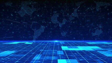 Wall Mural - abstract digital cyber background perfect for tech processes, neural networks, artificial intelligen