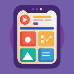 Flat user interface flat icon Modern mobile app UI elements vector pack
