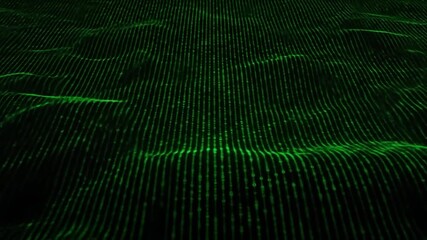 Green digital data flow, dark background, screen texture, website design