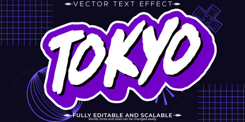 Wall Mural - y2k editable text effect, editable 2000s and retro text style