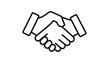 © Sentot - Simple line drawing of two hands shaking