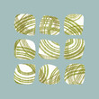 © Nadine Greeff - Green and pale blue art abstract