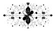 © scardstocks - Ornamental design with floral elements leaves and swirls in a symmetrical arrangement black and white style