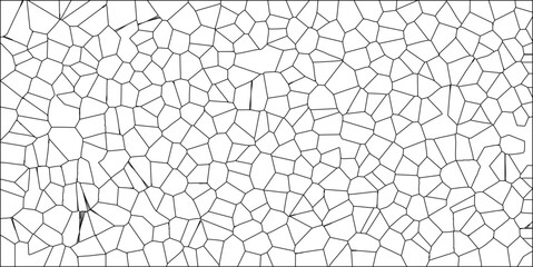 Geometric abstract pattern illustration in black and white showcasing cell structure design suitable for various backgrounds