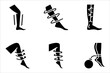 © Ainul - Varicose veins line icon set. Leg veins thrombosis disease. Treatment, vector illustration on white background