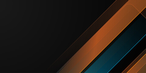 Wall Mural - dynamic abstract design featuring vibrant lines on a sleek background. straight lines and round tail