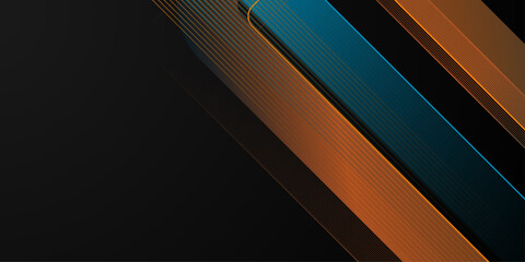 Wall Mural - dynamic abstract design featuring vibrant lines on a sleek background. straight lines and round tail