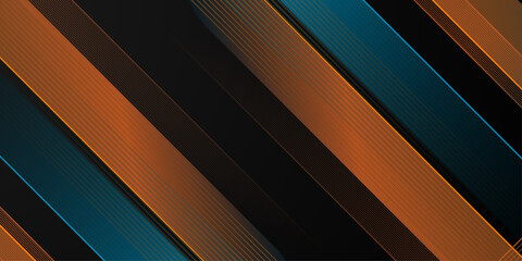 Wall Mural - Dynamic abstract design featuring vibrant lines on a sleek background. straight lines and round tails. Fluid color pattern of color gradient background for wallpaper, banner, background, card. vector