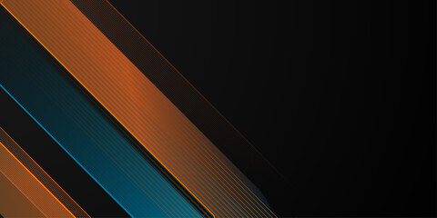 Wall Mural - dynamic abstract design featuring vibrant lines on a sleek background. straight lines and round tail
