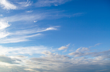 Wall Mural - Fantastic soft clouds at sunrise, natural composition