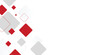 © Muhollis - White background with abstract red grey square decoration