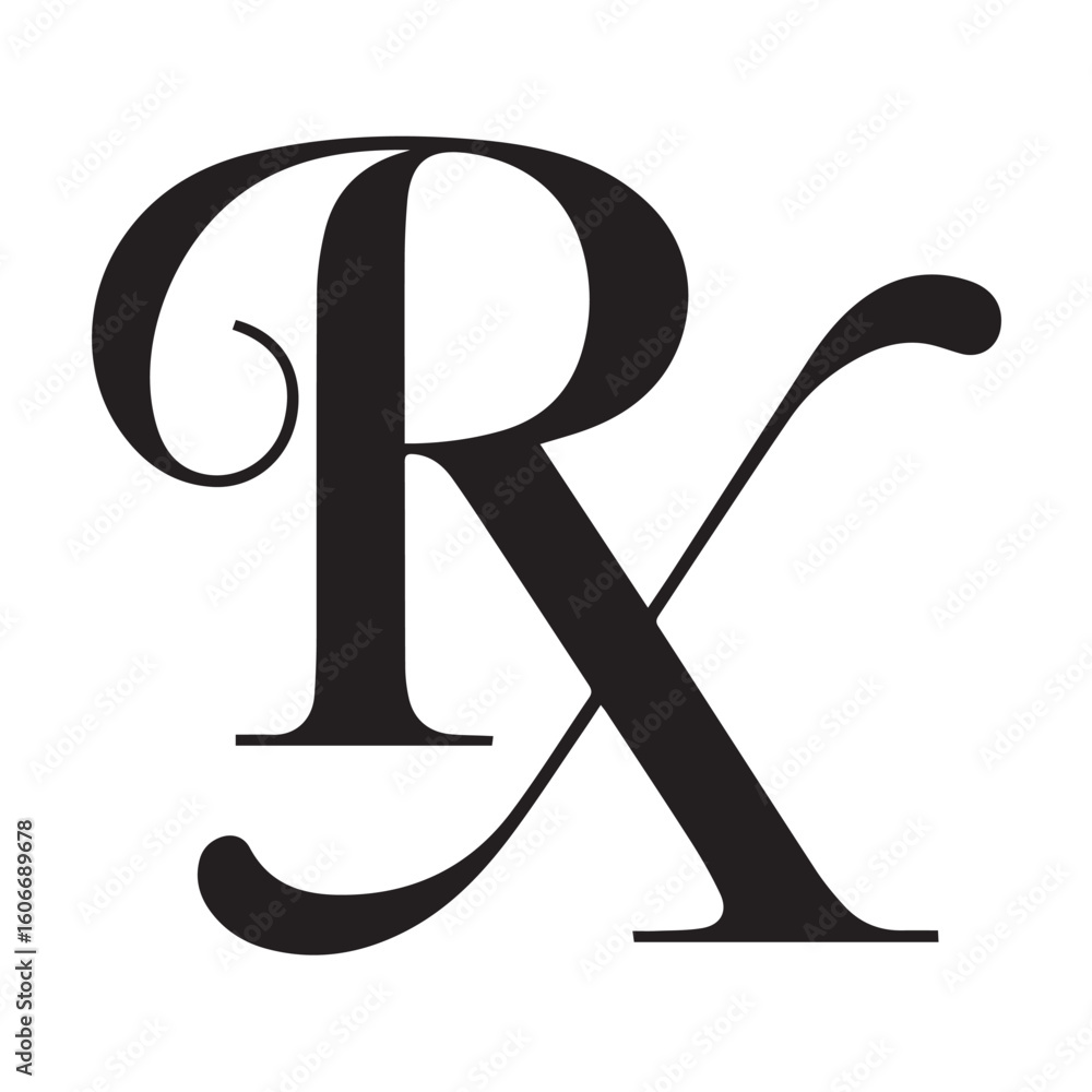 Rx Symbol Meaning and Importance in Pharmacy Stock Vector | Adobe Stock