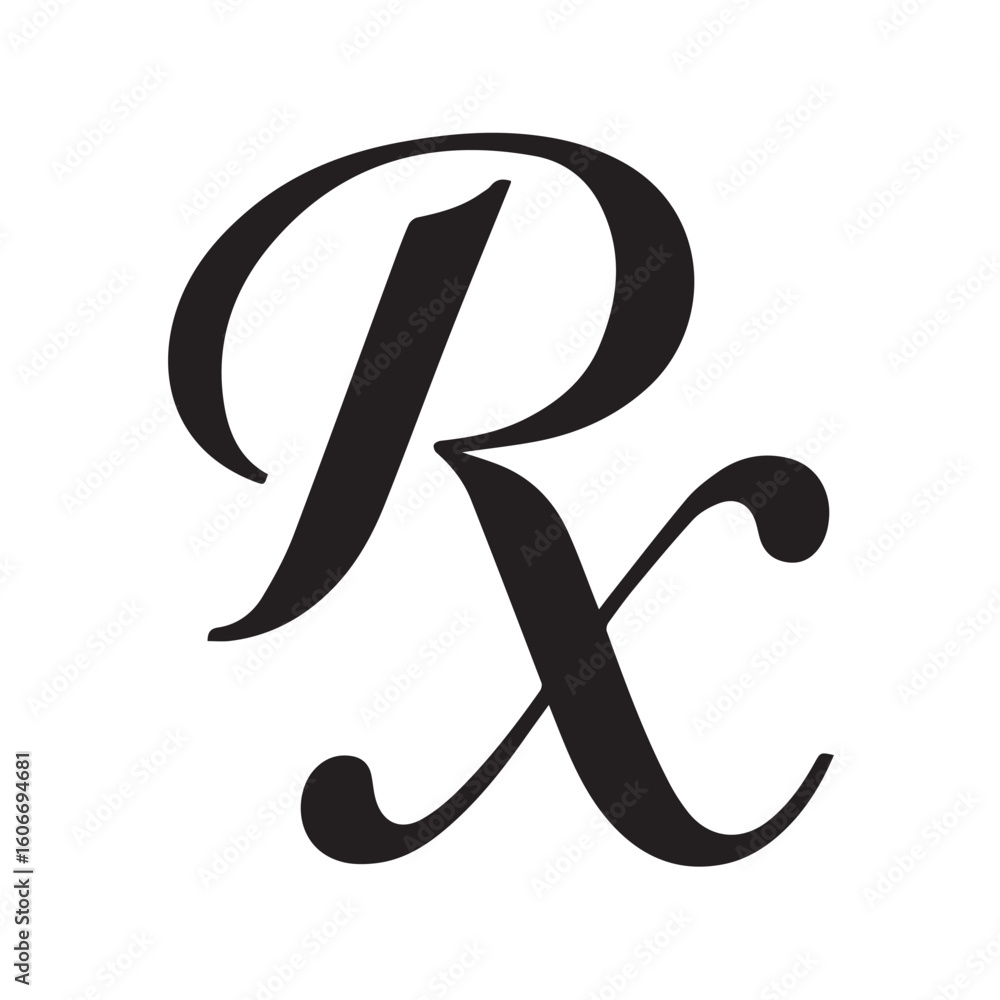Rx Symbol Meaning and Importance in Pharmacy Stock Vector | Adobe Stock