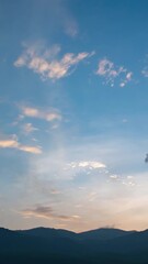 Wall Mural - Twilight and dawn sky with cumulus cloud time lapse in an evening 4k footage.