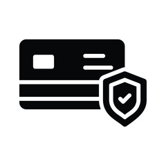 Wall Mural - trendy glyph icon of shielded secure card access