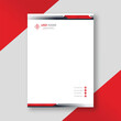 © Logan - Elegant red corporate letterhead template in a4 size vector design