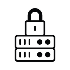 Wall Mural - a captivating glyph icon of encrypted server system
