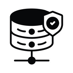 Wall Mural - visually appealing glyph icon of trusted secure database