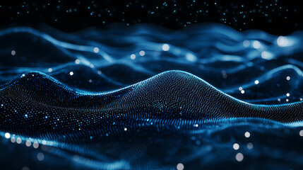 Wall Mural - Abstract Digital Waveform Visualization