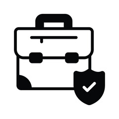 Wall Mural - trendy glyph icon of reliable secure job