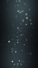 Wall Mural - abstract gray blue background with bokeh lights and dust ,movie and science and space vertical social media background	