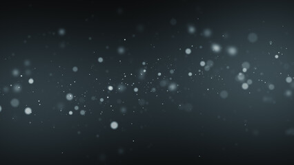 Wall Mural - abstract gray blue background with bokeh lights and dust ,movie and science and space social media background	