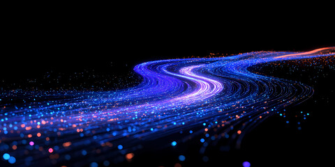 Wall Mural - Abstract Digital Flow Visualization