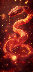 Wall Mural - Fiery Serpent of the Cosmos