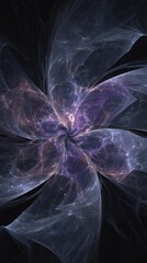 Wall Mural - Abstract Flowery Design With Glowing Light