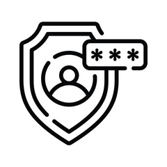 Wall Mural - grab this linear icon of private secure login