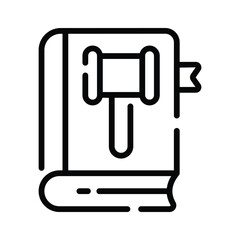 Wall Mural - trendy outline icon of law book design