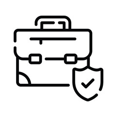 Wall Mural - trendy outline icon of reliable secure job