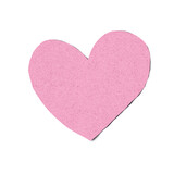 Pink paper heart shape cutout for Valentine's Day card or love concept