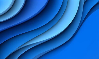 Wall Mural - Dynamic Blue Waves Abstract Background: A Seamless Motion Graphic Design Featuring Layered Curves and Gradient Color Transitions.  The Video
