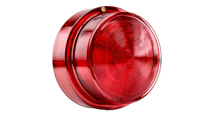 Wall Mural - red warning light for safety on clear background