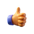 © Graphicbd - Approbation Hand Gesture: A 3D render of a hand with the thumb up gesture.
