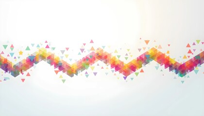 Zigzag Triangular Mosaic On Grey Vector Background