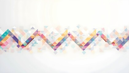 Colorful Triangle Pattern Forms Abstract Horizontal Line