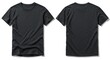 © MindRender - Dark grey heather tshirt, front and back view, isolated on white background