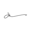 © Macholicious - J R JR initial handwriting signature logo vector template