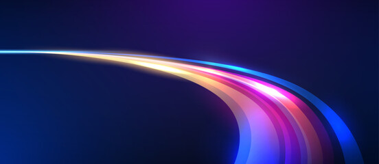 Wall Mural - Circular waves, different colors. Technical elements formed in the shape of a circle. Abstract circular waves.