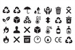 © MD.sahadat - Comprehensive Set of Icons for Recycling, Safety, and Hazard Symbols