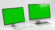 © The blitz - Desktop Computer and Laptop with Green Screen Display