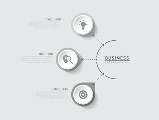 Wall Mural - vector business presentation connecting steps infographic template