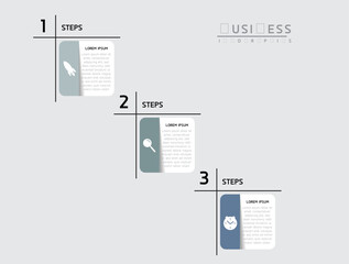 Wall Mural - vector business presentation connecting steps infographic template