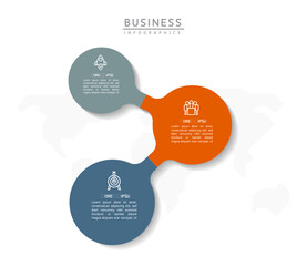 Wall Mural - vector business presentation connecting steps infographic template
