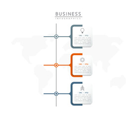 Wall Mural - vector business presentation connecting steps infographic template