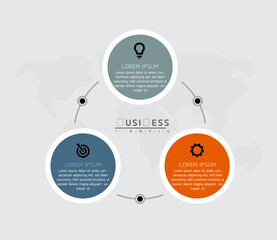 Wall Mural - vector business presentation connecting steps infographic template