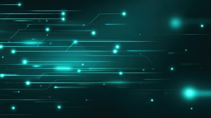 Wall Mural - abstract digital technology background with glowing lines and particles, representing innovation and